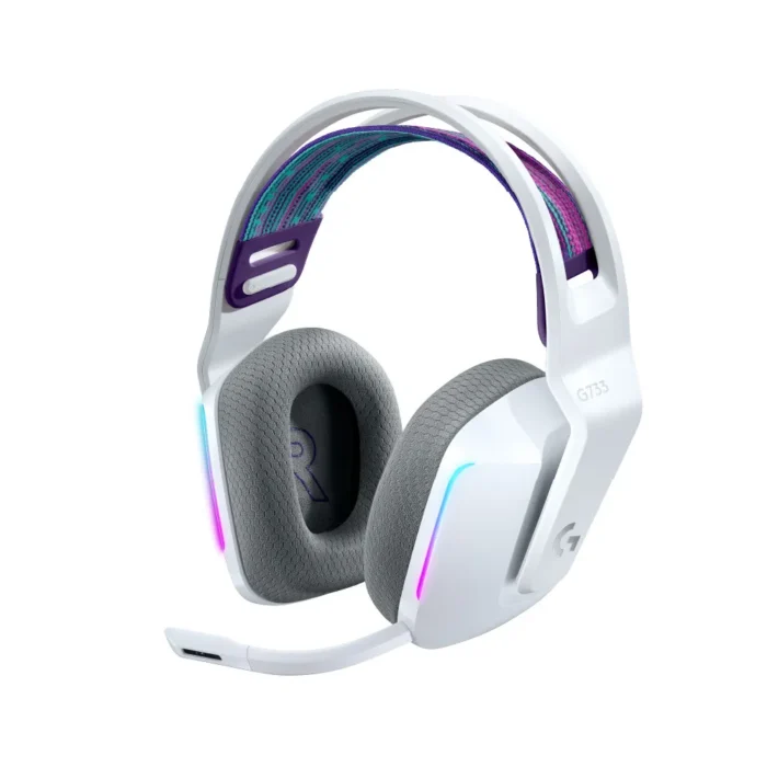 Logitech G733 LIGHTSPEED Gaming Headset สีขาว – หูฟังเกมมิ่งไร้สายแบบครอบหู