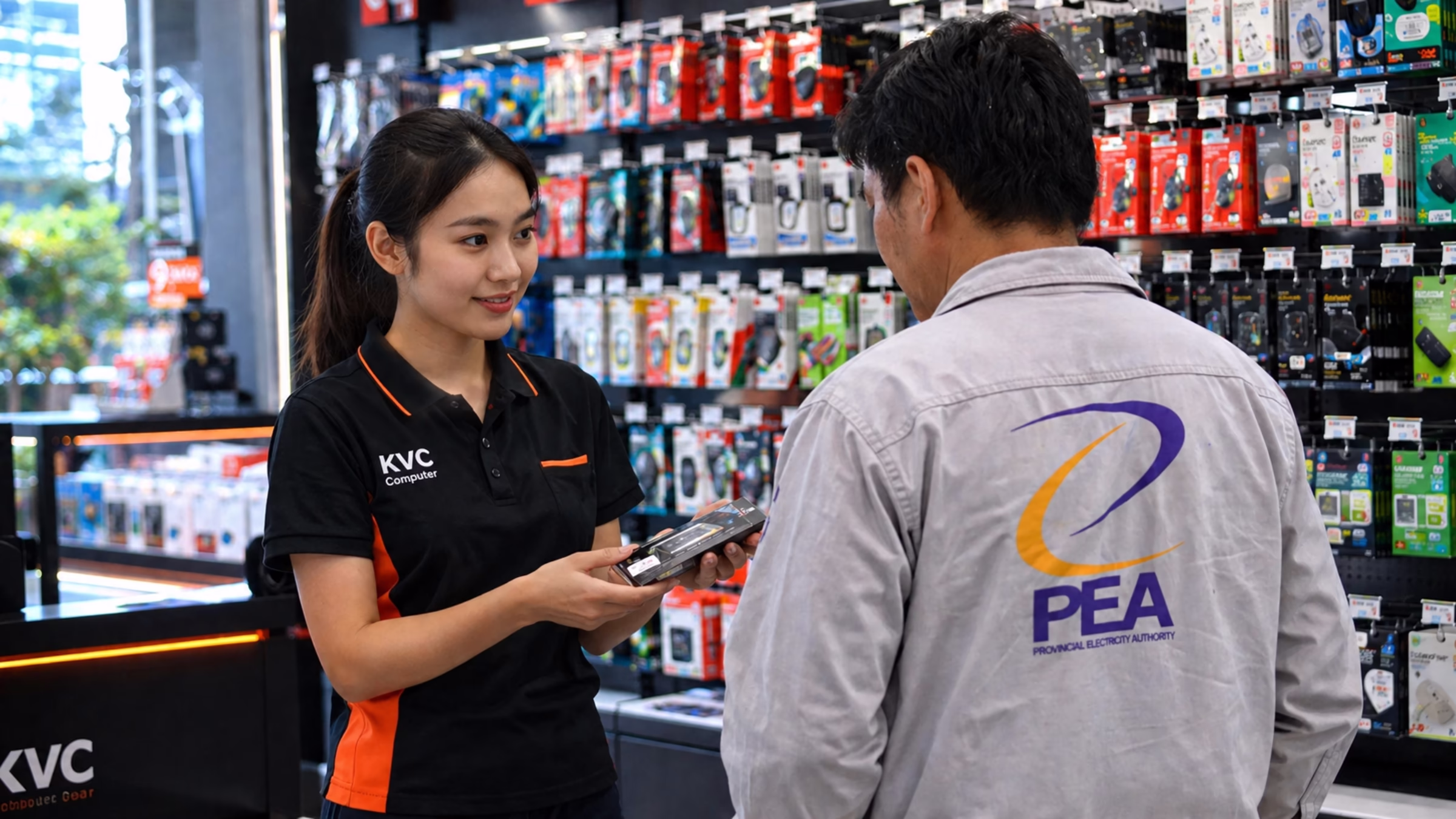 KVC Staff Assisting Customer