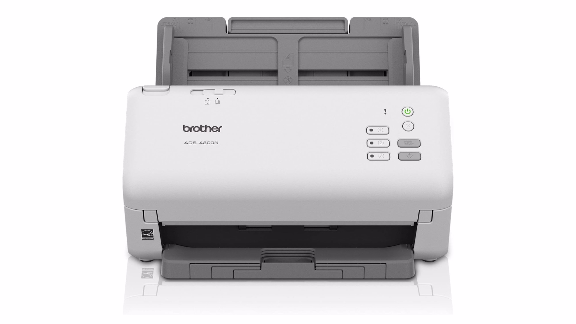 เครื่องสแกนเนอร์ Brother ADS-4300N มุมตรงด้านหน้า