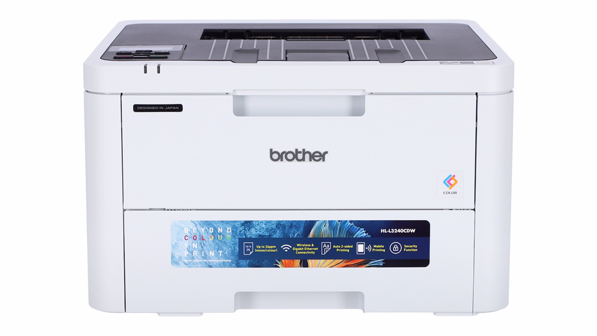 เครื่องพิมพ์เลเซอร์สี Brother HL-L3240CDW มุมตรงด้านหน้า