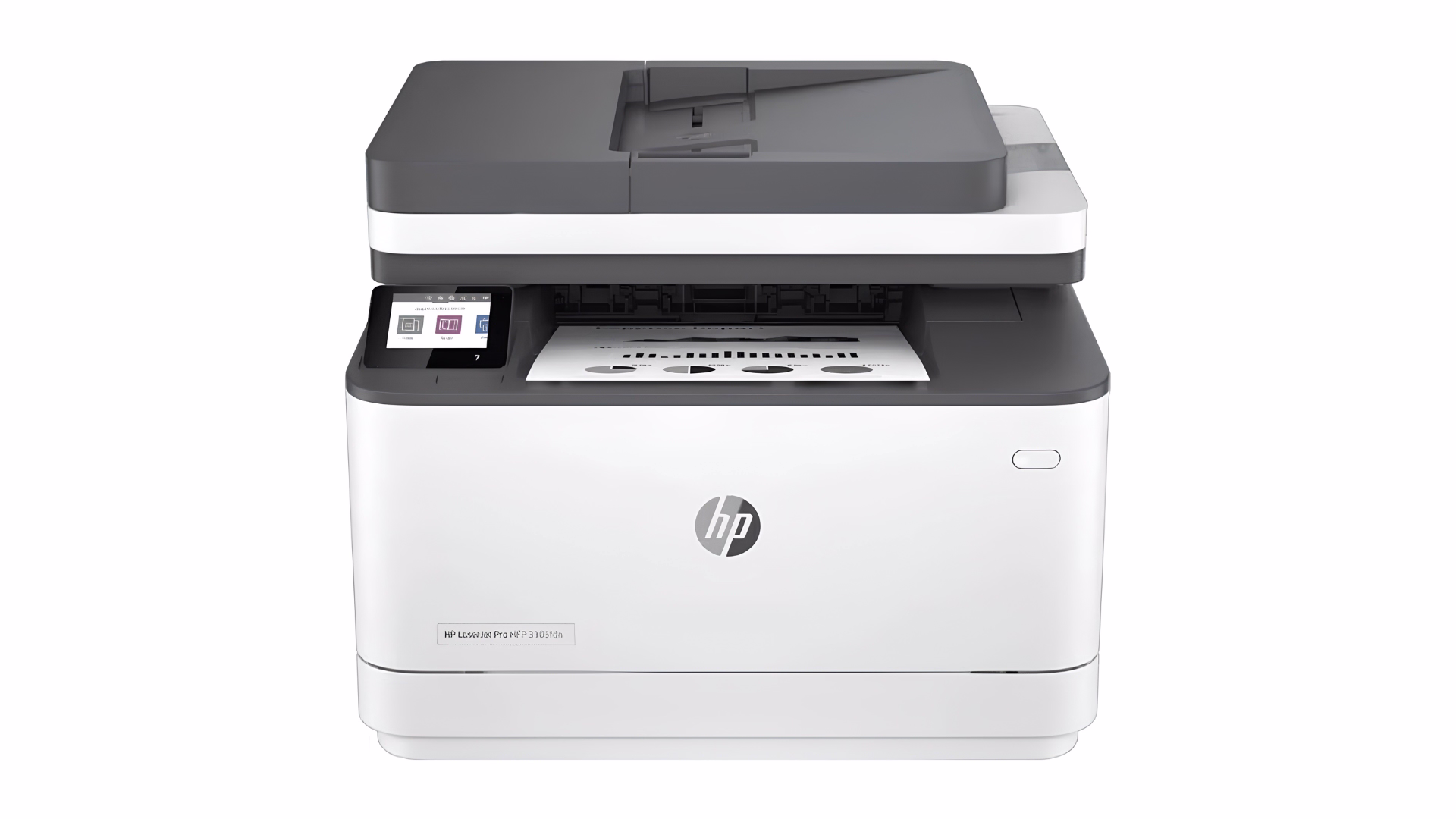 เครื่องพิมพ์มัลติฟังก์ชัน HP LaserJet Pro MFP 3103fdn มุมตรงด้านหน้า