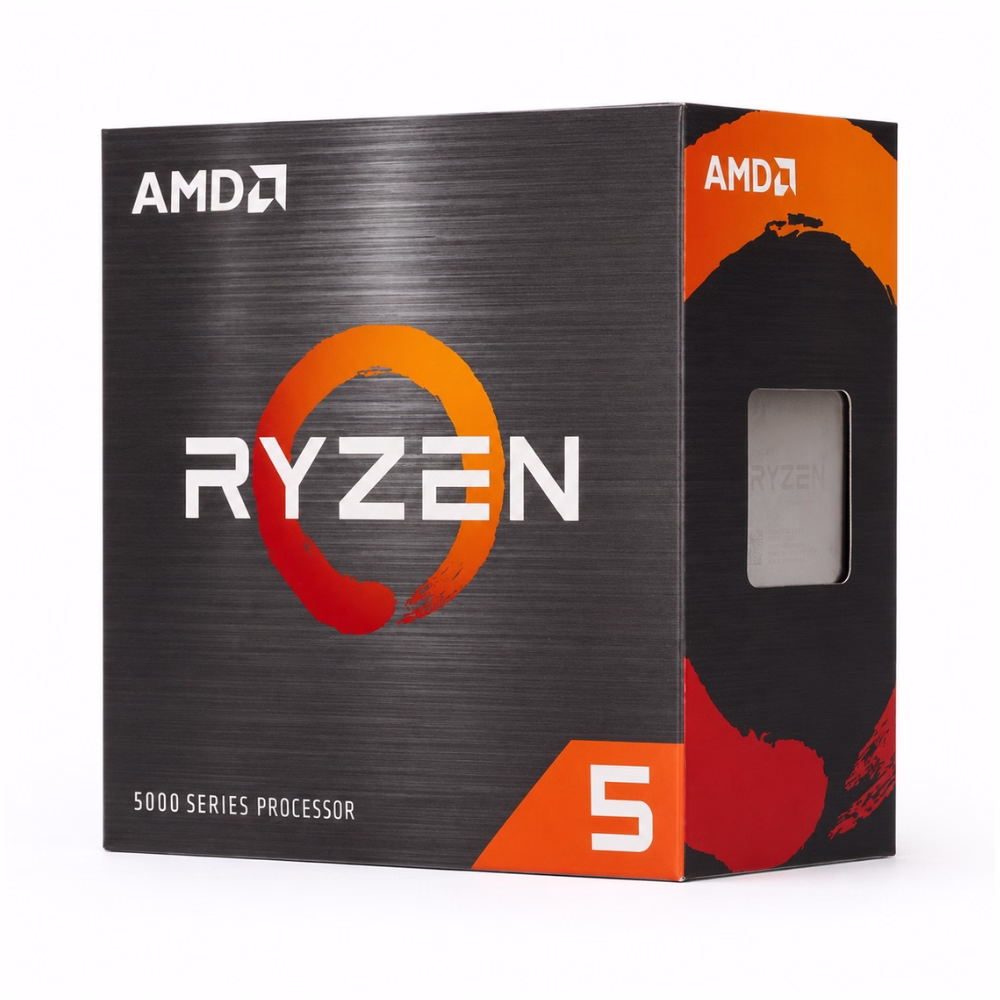 กล่องบรรจุภัณฑ์ซีพียู AMD Ryzen 5 5600GT ซีรีส์ 5000 พร้อมช่องหน้าต่างมองเห็นตัวชิปด้านใน