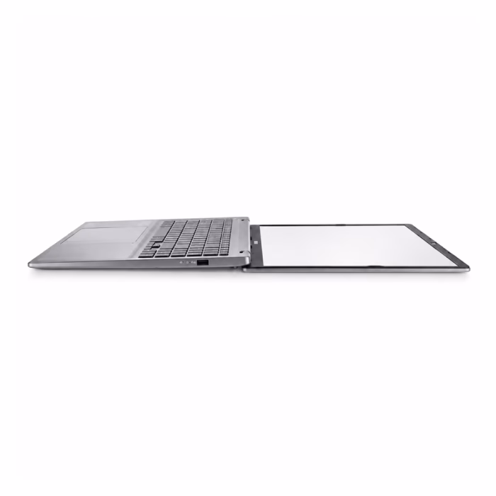 asus-vivobook-s16-s3607ca-rp519wa-gray-3 โน้ตบุ๊ก Asus Vivobook S16 สี Matte Gray กางราบ 180 องศา แสดงตัวเครื่องบางและพอร์ตเชื่อมต่อด้านข้าง