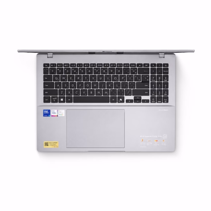 asus-vivobook-s16-s3607ca-rp519wa-gray-4 คีย์บอร์ดและทัชแพดโน้ตบุ๊ก Asus Vivobook S16 สี Matte Gray มุมมองจากด้านบน พร้อมแป้นพิมพ์ตัวเลข Numpad