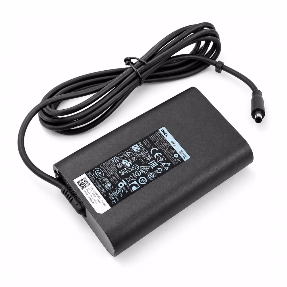 dell-adapter-195v-334a-65w-45x30mm-slim-1 อะแดปเตอร์ชาร์จโน้ตบุ๊ก Dell ทรง Slim 19.5V 3.34A 65W พร้อมสาย DC ม้วนเก็บเรียบร้อยและหัวแจ็คกลมแบบมีเข็มตรงกลาง