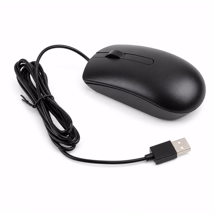 dell-ms116-optical-mouse-black-2 เมาส์ออปติคอลมีสาย Dell MS116 สีดำ พร้อมสาย USB ม้วนเก็บเรียบร้อยและหัวต่อยูเอสบีมาตรฐาน
