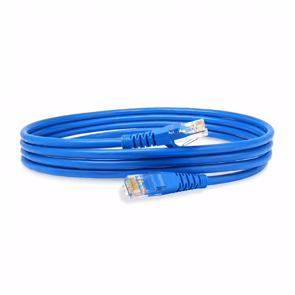 สายแลนสำเร็จรูป LINK CAT5e สีน้ำเงิน ความยาว 2 เมตร ม้วนขดกลมพร้อมหัวต่อ RJ45 ทั้งสองด้าน