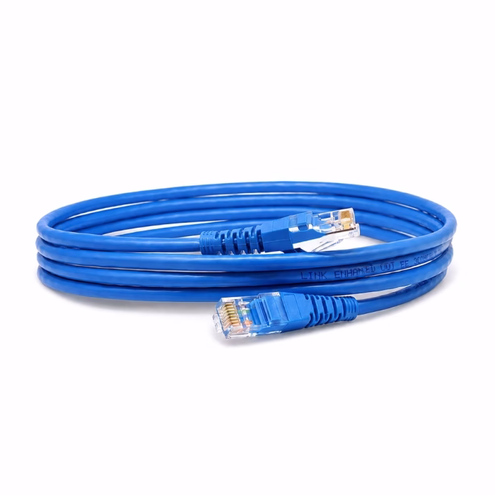 link-cat5e-3m-blue-3 สายแลนสำเร็จรูป LINK CAT5e สีน้ำเงิน ความยาว 3 เมตร ม้วนขดกลมพร้อมหัว RJ45 ทั้งสองด้าน