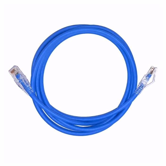 สายแลนสำเร็จรูป LINK CAT6 สีน้ำเงิน ความยาว 3 เมตร ม้วนขดกลมพร้อมหัวต่อ RJ45 ทั้งสองด้าน