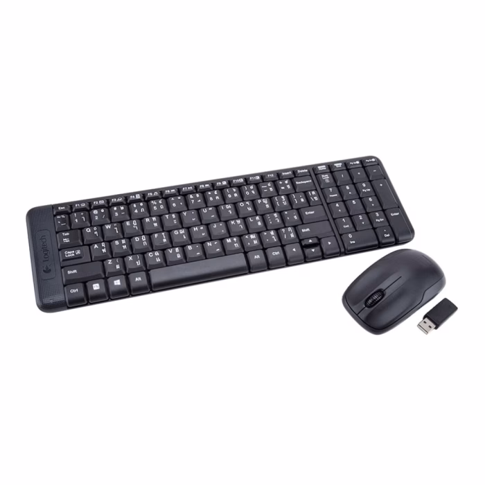 logitech-mk220-wireless-combo-black-2 ชุดคีย์บอร์ดและเมาส์ไร้สาย Logitech MK220 สีดำ สกรีนแป้นพิมพ์ไทย-อังกฤษ พร้อมตัวรับสัญญาณ USB Receiver