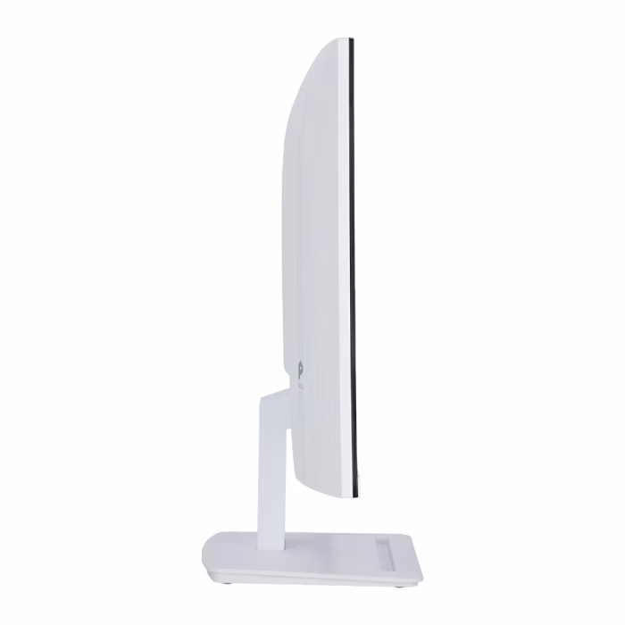 msi-pro-mp273w-e14a-27inch-monitor-3 ด้านข้างจอมอนิเตอร์ MSI PRO MP273W E14A สีขาว แสดงความบางของตัวเครื่องและโครงสร้างขาตั้ง