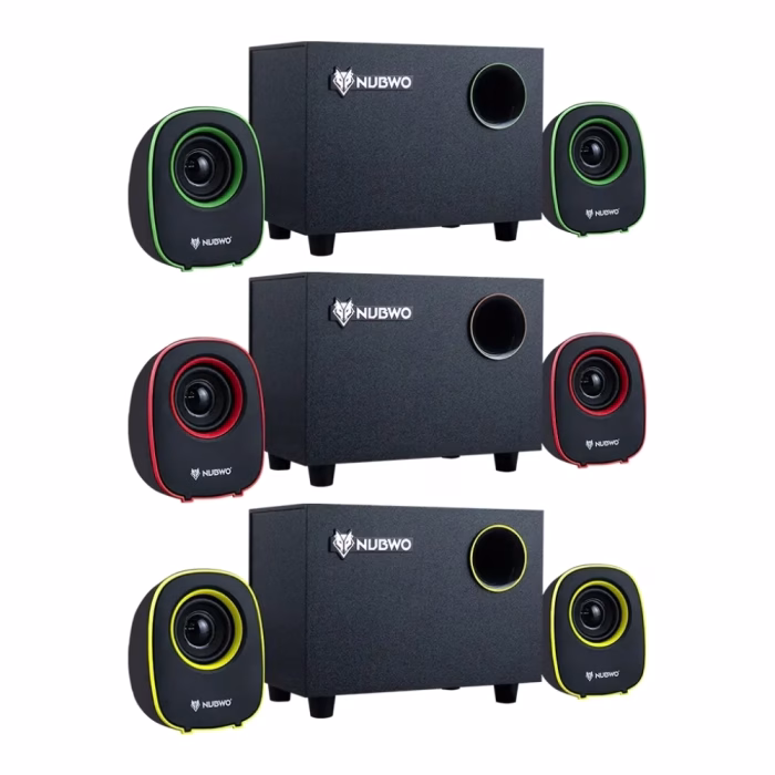 nubwo-ns030-subwoofer-speaker-4 ลำโพง 2.1 NUBWO NS-030 แสดงครบทั้ง 3 สี ขลิบเขียว ขลิบแดง และขลิบเหลือง