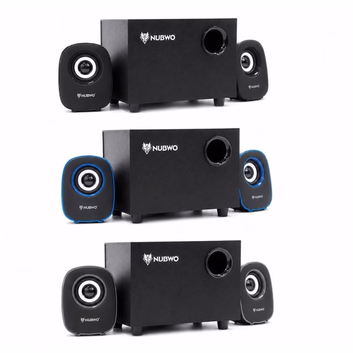 nubwo-ns038-subwoofer-speaker-4 รวมเฉดสีลำโพงบลูทูธ 2.1 NUBWO CRANEO NS-038 แสดง 3 โทนสี สีดำล้วน สีดำขลิบน้ำเงิน และสีดำขลิบเทาเงิน
