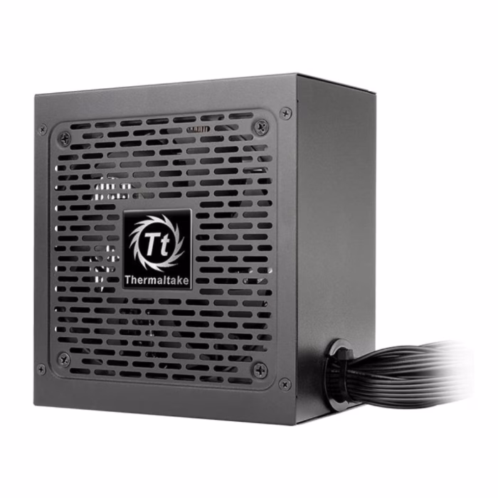 พาวเวอร์ซัพพลาย Thermaltake Smart BX1 750W แสดงตะแกรงพัดลมระบายความร้อนและสายไฟต่อพ่วง