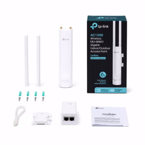 tp-link-eap225-outdoor-ac1200-access-point-1 อุปกรณ์แอคเซสพอยต์ภายนอก TP-Link EAP225-Outdoor พร้อมชุดอุปกรณ์ครบเซ็ต เสาอากาศ PoE แอดปเตอร์ และอุปกรณ์ติดตั้ง