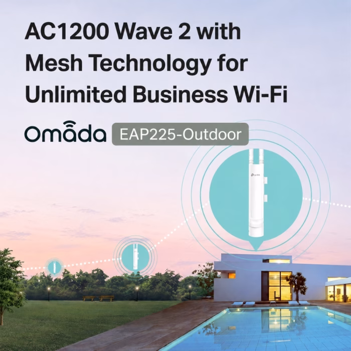 tp-link-eap225-outdoor-ac1200-access-point-4 โฆษณาการทำงานระบบ Mesh ของแอคเซสพอยต์ TP-Link EAP225-Outdoor ติดตั้งริมสระว่ายน้ำกลางแจ้ง