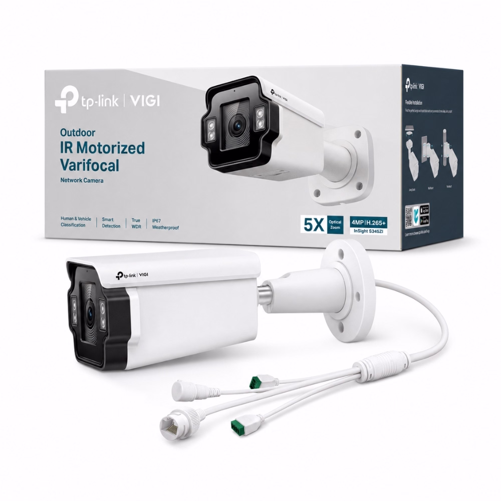 tp-link-insight-s345zi-vigi-4mp-motorized-1 กล้องวงจรปิดบูลเล็ตไอพี TP-Link VIGI InSight S345ZI 4MP พร้อมสายเชื่อมต่อและกล่องผลิตภัณฑ์