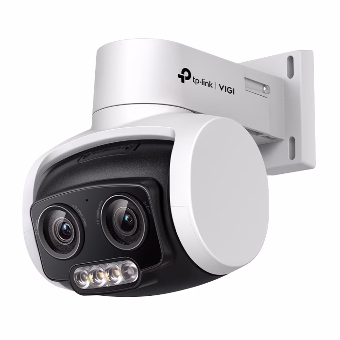 tp-link-vigi-c540v-4mp-pt-2 กล้องวงจรปิด TP-Link VIGI C540V 4MP Dual-Lens PT สีขาวดำ แสดงเลนส์คู่และไฟส่องสว่าง LED