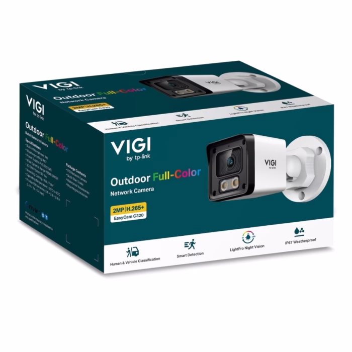 tp-link-vigi-easycam-c320-ip-camera-4 กล้องวงจรปิดภายนอก TP-Link VIGI EasyCam C320 ทรงกระบอกสีขาวดำ พร้อมขาตั้งปรับมุมมอง