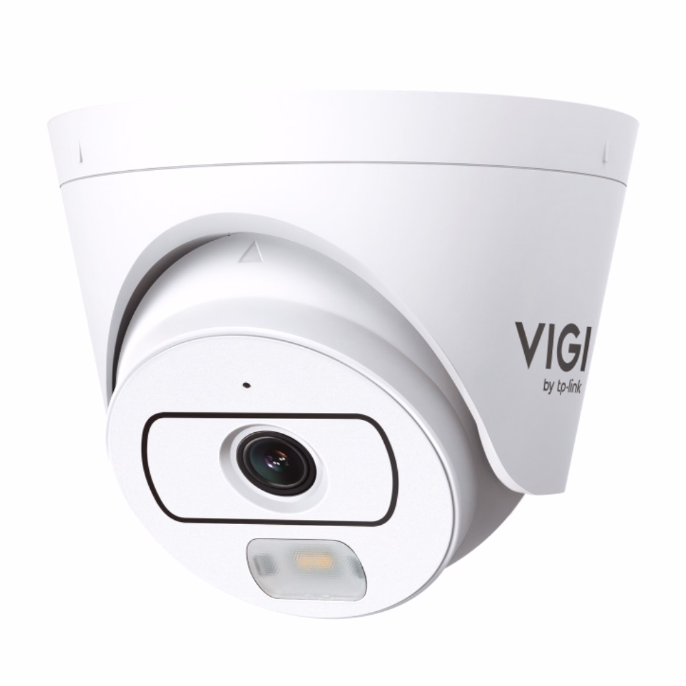 กล้องวงจรปิด VIGI EasyCam C420 ทรงโดมสีขาว มุมมองด้านข้าง แสดงโลโก้ VIGI และเลนส์กล้อง