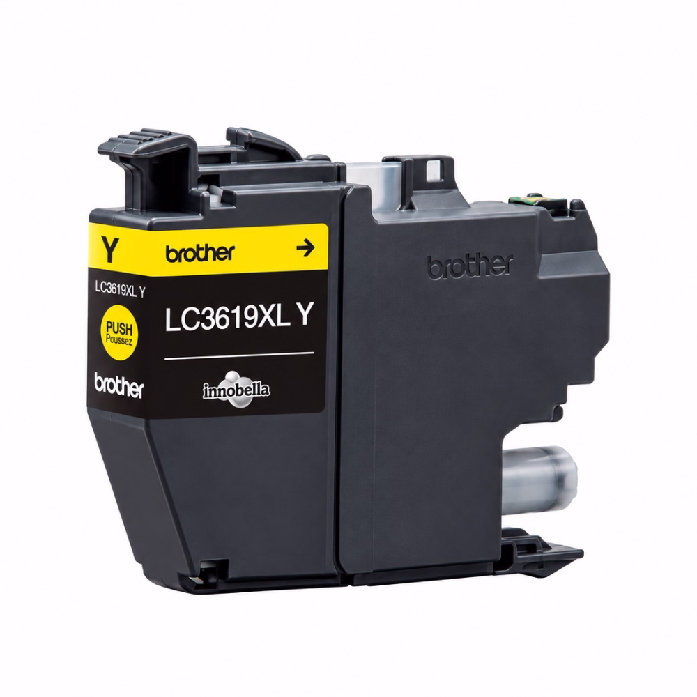 ซองบรรจุภัณฑ์ตลับหมึกสีเหลือง Brother LC-3617Y ระบุรุ่นเครื่องพิมพ์ MFC-J2330DW MFC-J3530DW MFC-J3930DW พร้อมสติกเกอร์โฮโลแกรมแท้