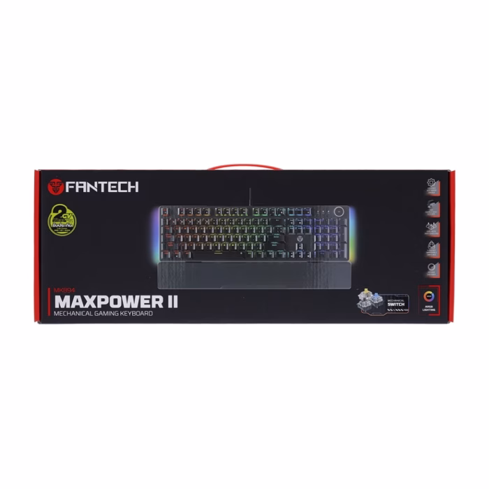 fantech-mk894-maxpowerii-black-3 กล่องบรรจุภัณฑ์คีย์บอร์ดเกมมิ่ง Fantech MK894 MAXPOWER II Mechanical Gaming Keyboard โทนสีดำตัดแดง