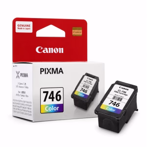 canon-cl-746-tri-color-ink-cartridge-1 ตลับหมึกแท้ 3 สี Canon CL-746 วางคู่กับกล่องบรรจุภัณฑ์ สำหรับเครื่องพิมพ์ Canon PIXMA iP2870 MG2570 TS307 TS207