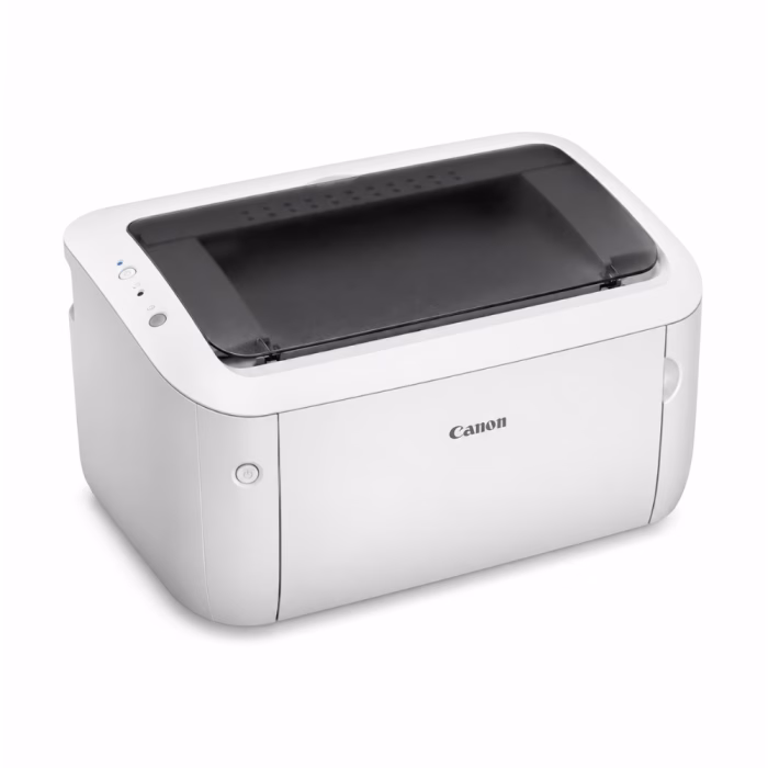 เครื่องพิมพ์เลเซอร์ขาวดำ Canon imageCLASS LBP6030 มุมมองสามมิติ ปิดพับถาดกระดาษ ตัวเครื่องกะทัดรัด ประหยัดพื้นที่จัดวาง