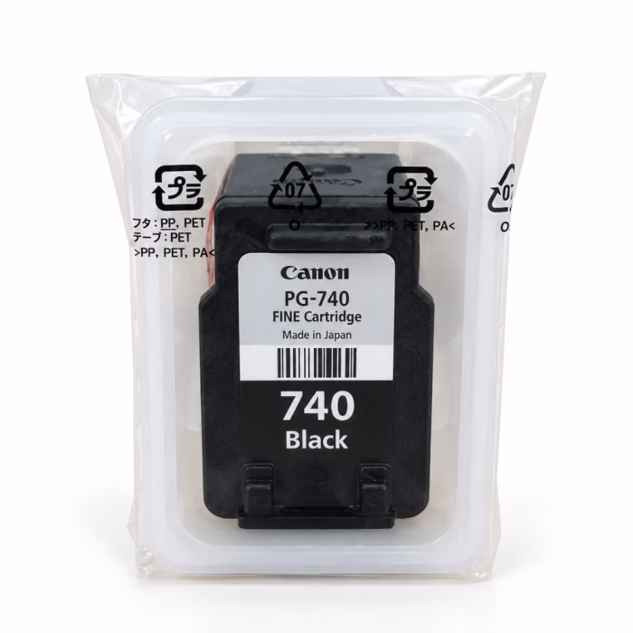 canon-pg-740-black-ink-cartridge-3 ตลับหมึกสีดำ Canon PG-740 FINE Cartridge บรรจุในถาดพลาสติกซีลสุญญากาศ ป้องกันฝุ่นและความชื้น