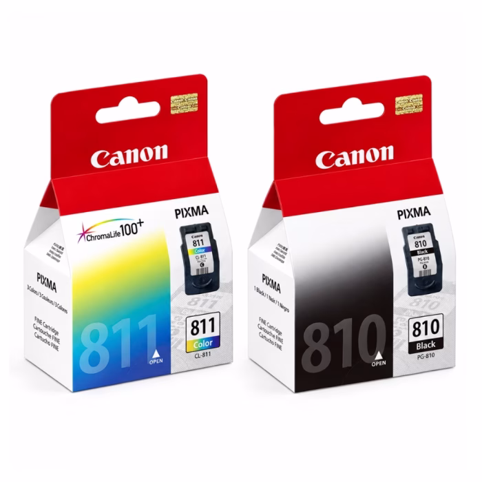 canon-pg-810-black-ink-cartridge-4 กล่องบรรจุภัณฑ์ตลับหมึก Canon PIXMA วางคู่กัน 2 กล่อง ทั้งตลับหมึกสี 811 Color และตลับหมึกดำ 810 Black