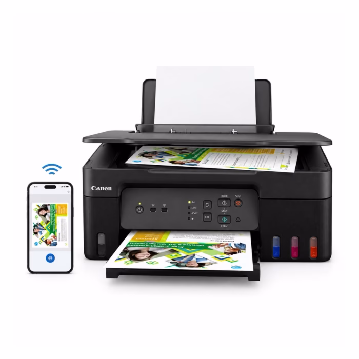 canon-pixma-g3730-aio-ink-tank-printer-1 เครื่องพิมพ์มัลติฟังก์ชันอิงค์เจ็ทไร้สาย Canon PIXMA G3730 เชื่อมต่อสั่งพิมพ์ผ่านสมาร์ตโฟน Wi-Fi ถาดสแกนและงานพิมพ์สีด้านหน้า
