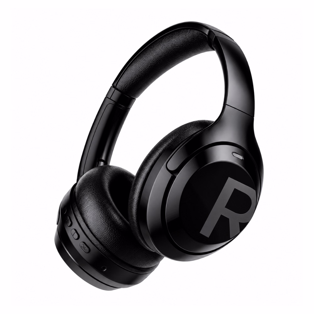 กล่องหูฟังไร้สาย D-POWER HP-11 แสดงมุมมองด้านหน้าและด้านหลัง พร้อมตารางข้อมูลสเปก Bluetooth V5.3 แบตเตอรี่ 400mAh และลำโพง 40mm