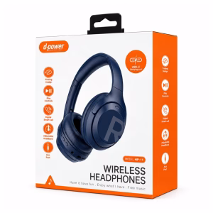 d-power-hp-11-blue-bluetooth-headset-1 กล่องบรรจุภัณฑ์หูฟังไร้สายครอบหู D-POWER สีน้ำเงิน พร้อมไมค์ในตัว รองรับพอร์ตชาร์จ USB-C พับเก็บได้ และช่องต่อ AUX