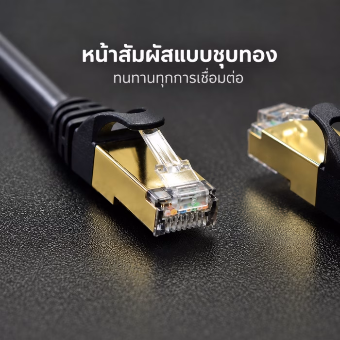 glink-cat7-ethernet-5mcable-4 หัวต่อสายแลน RJ45 CAT7 GLINK C7003 หน้าสัมผัสแบบชุบทอง ทนทานทุกการเชื่อมต่อ พร้อมปลอกบูตยางป้องกันเขี้ยวล็อก