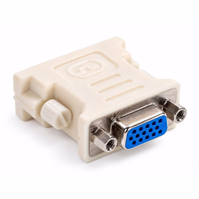 พอร์ต VGA ตัวเมีย 15 พิน สีน้ำเงิน หัวแปลง DVI เป็น VGA GLINK รุ่น GL2268 โคลสอัพมุมสามมิติ พร้อมเสาน็อตล็อกเกลียว ร้านเควีซี คอมพิวเตอร์