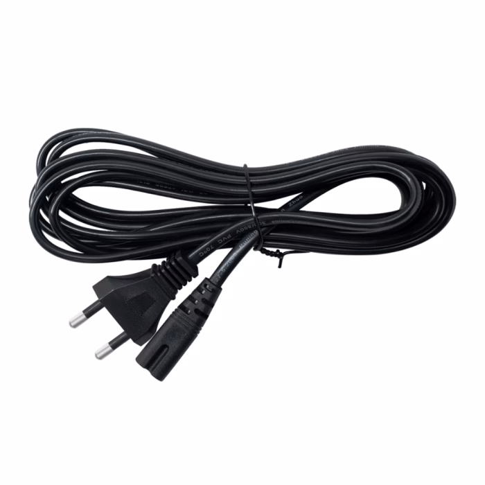 สายไฟ AC 2 รูกลม GLINK GP1021 ยาว 1.8 เมตร ม้วนจัดทรงรี โชว์สายฉนวน PVC 70 องศา และหัวต่อทั้งสองฝั่ง ร้านเควีซี คอมพิวเตอร์