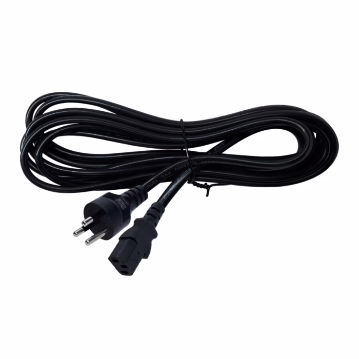 สายไฟ AC 3 รูแบน GLINK GP1031 ยาว 1.8 เมตร ม้วนจัดทรงรี โชว์สายฉนวน PVC สีดำ และหัวต่อมาตรฐานทั้งสองด้าน ร้านเควีซี คอมพิวเตอร์