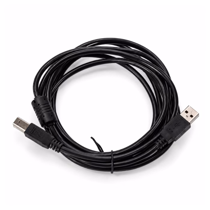 สายต่อเครื่องพิมพ์ USB 2.0 GLINK CB145 ยาว 3 เมตร สีดำ ม้วนทรงกลม พร้อมแกนแม่เหล็ก Ferrite Core กรองสัญญาณรบกวน
