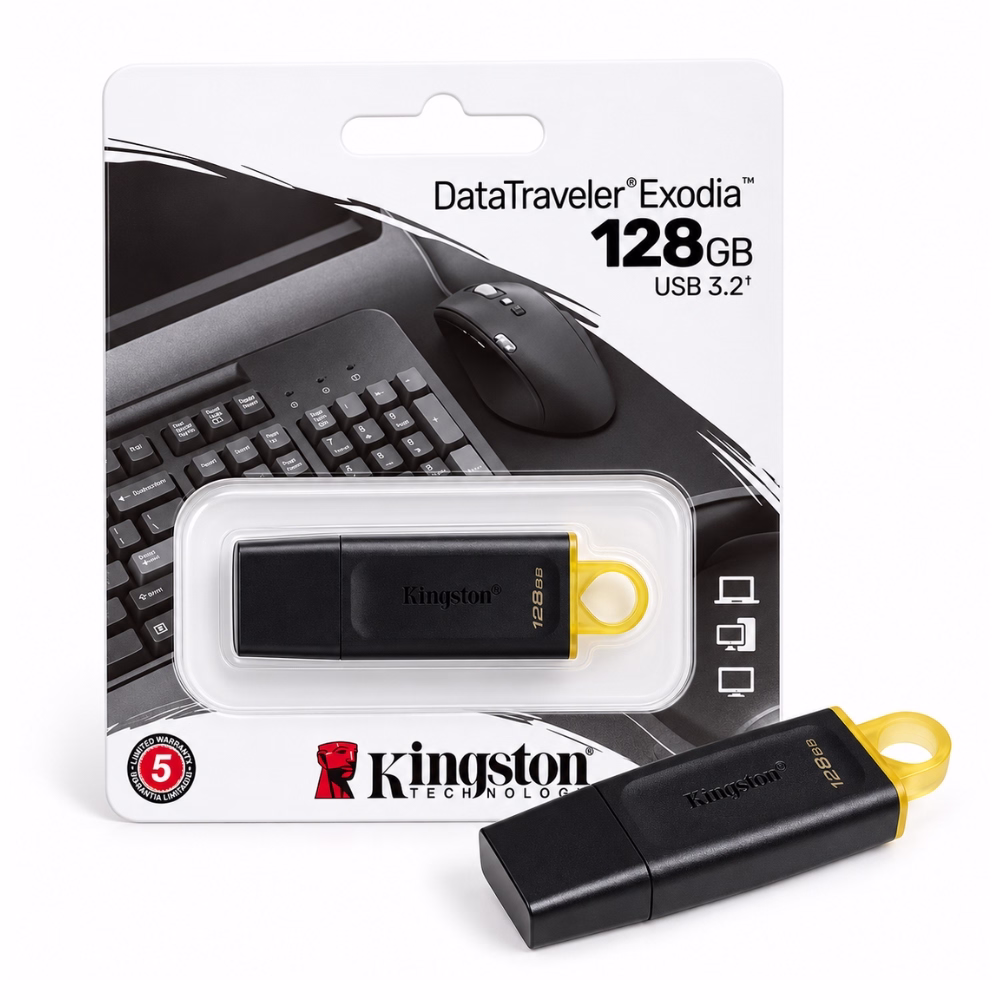 kingston-128gb-dtx-usb-flash-drive-1 แฟลชไดรฟ์ Kingston DataTraveler Exodia DTX 128GB USB 3.2 วางคู่กับแพ็กเกจบลิสเตอร์การ์ด