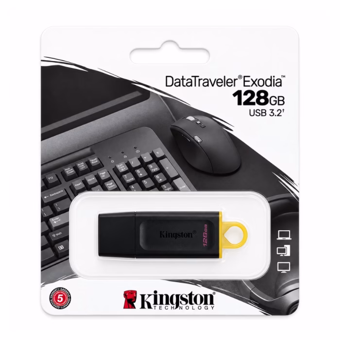 kingston-128gb-dtx-usb-flash-drive-3 แพ็กเกจบรรจุภัณฑ์แฟลชไดรฟ์ Kingston DataTraveler Exodia DTX ความจุ 128GB USB 3.2 ด้านหน้าตรง