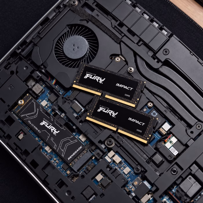 kingston-16gb-ddr5-sodimm-ram-4 แรมโน้ตบุ๊ก Kingston FURY Impact DDR5 ติดตั้งในช่องสล็อต Dual-Channel บนเมนบอร์ดโน้ตบุ๊กเกมมิ่งร่วมกับ SSD PCIe 4.0