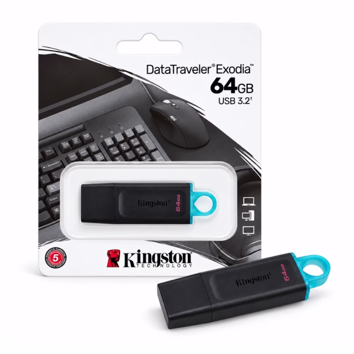 kingston-64gb-dtx-usb-flash-drive-1 แฟลชไดรฟ์ Kingston DataTraveler Exodia DTX 64GB USB 3.2 วางคู่กับแพ็กเกจบลิสเตอร์การ์ด