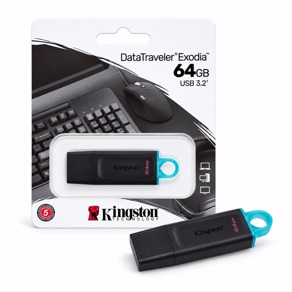 kingston-64gb-dtx-usb-flash-drive-1 แฟลชไดรฟ์ Kingston DataTraveler Exodia DTX 64GB USB 3.2 วางคู่กับแพ็กเกจบลิสเตอร์การ์ด