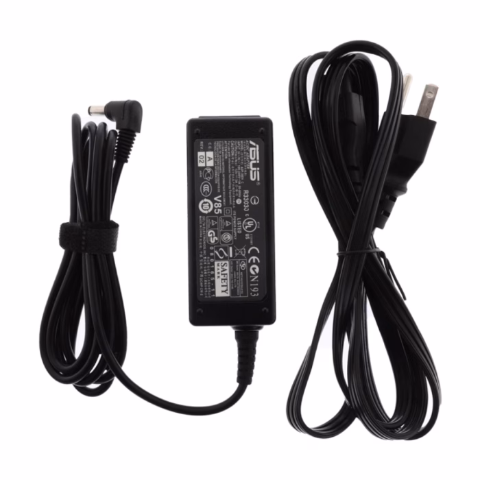 อะแดปเตอร์ชาร์จโน้ตบุ๊ก Asus PowerMax 12V 3A กำลังไฟ 35W หัวแจ็ค 4.8x1.7mm พร้อมสายไฟ AC ปลั๊ก 3 ขา