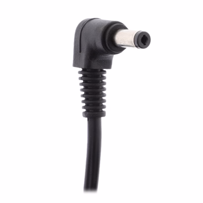 หัวแจ็ค DC อะแดปเตอร์โน้ตบุ๊ก Asus ขนาด 4.8x1.7mm แบบงอ 90 องศา โครงสร้างข้อต่อยางกันสายหักงอ