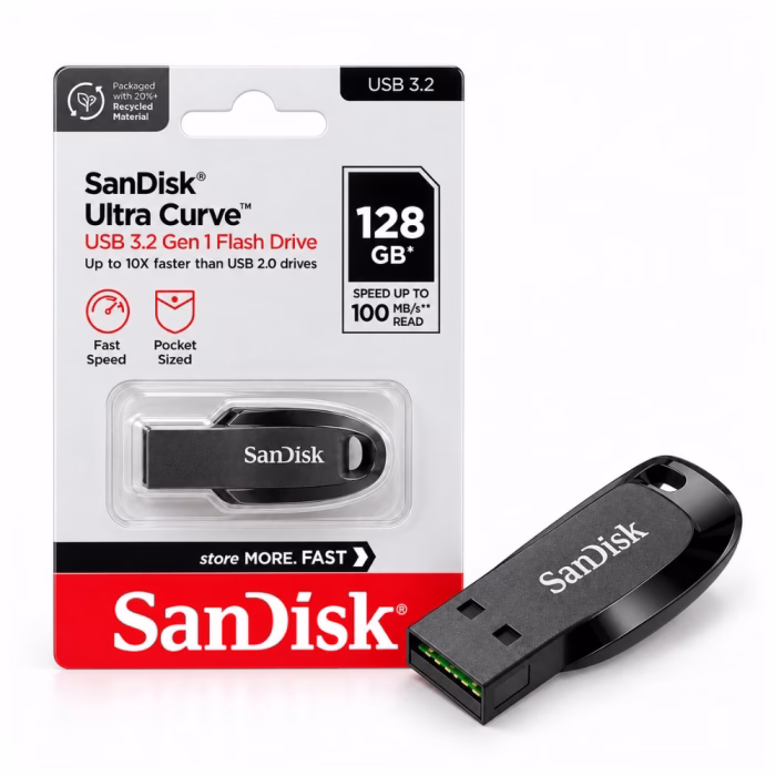 sandisk-ultra-sdcz550-curve-128gb-1 แฟลชไดร์ฟ SanDisk Ultra Curve 128GB สีดำ USB 3.2 Gen 1 รุ่น SDCZ550 ความเร็ว 100MB/s วางคู่กับแผงแพ็กเกจ ร้านเควีซี คอมพิวเตอร์